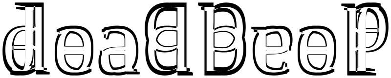 Ambigram for deadbeef in Liberationserif-regular